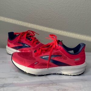 Brooks Launch 9 Women’s Running Shoes Pink Navy Lightweight Sneakers Size 7‎